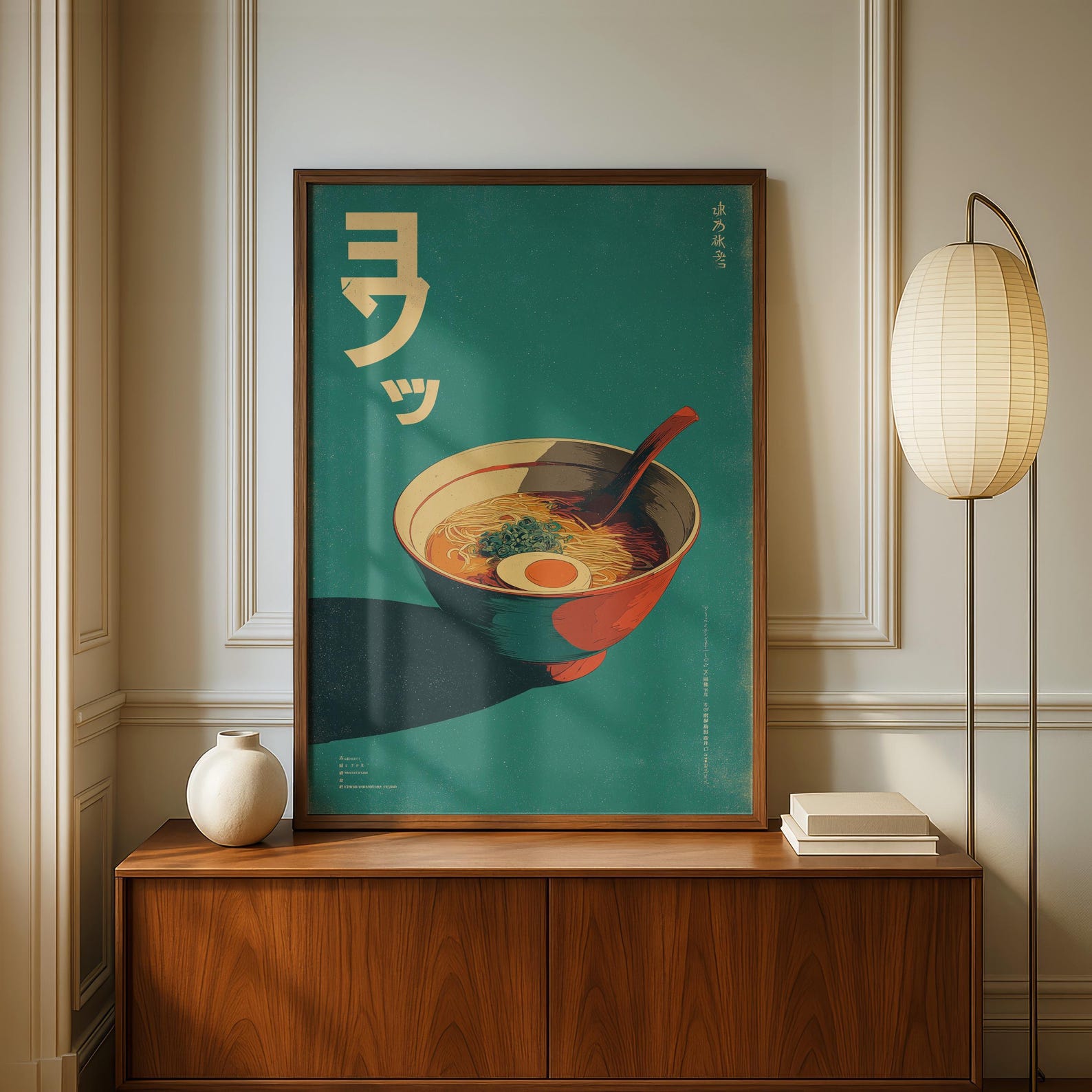 Home Office Minimalist - Retro Japanese Ramen Canvas Art Print
