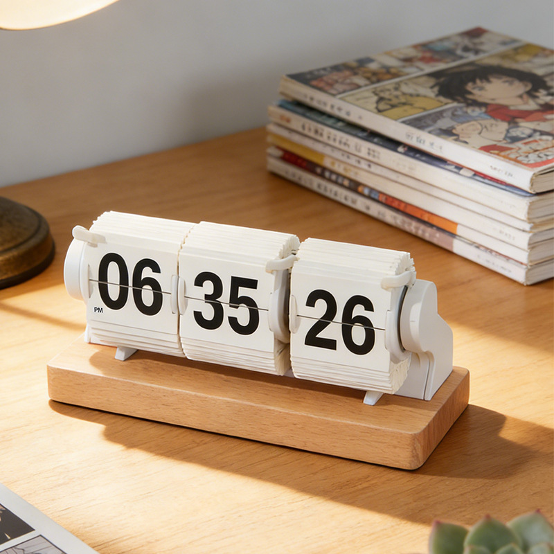 Vintage Wooden Desk Clock 3-Pa - огляд і ціна Home Office Minimalist