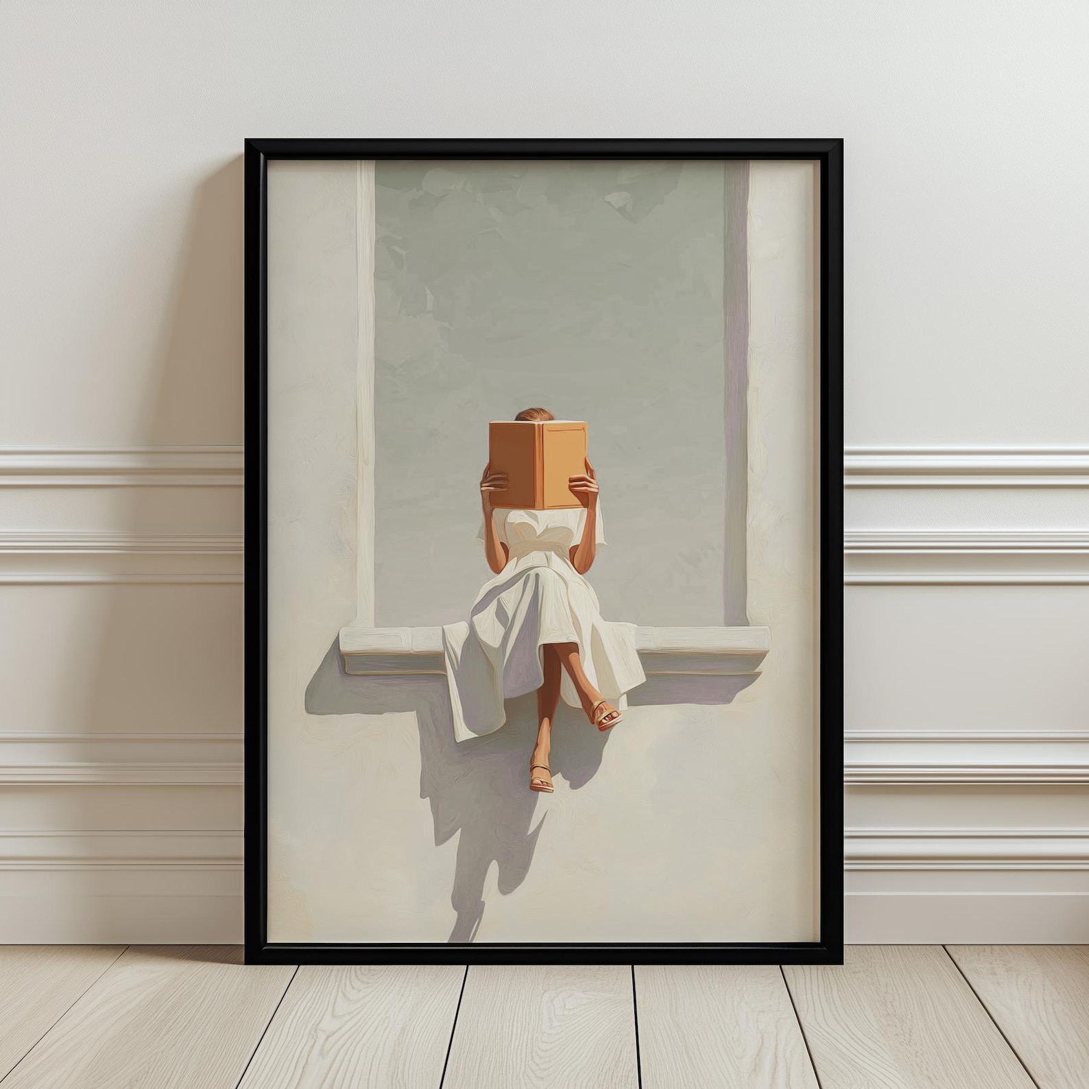 Modern Abstract Woman Reading  - огляд і ціна Home Office Minimalist
