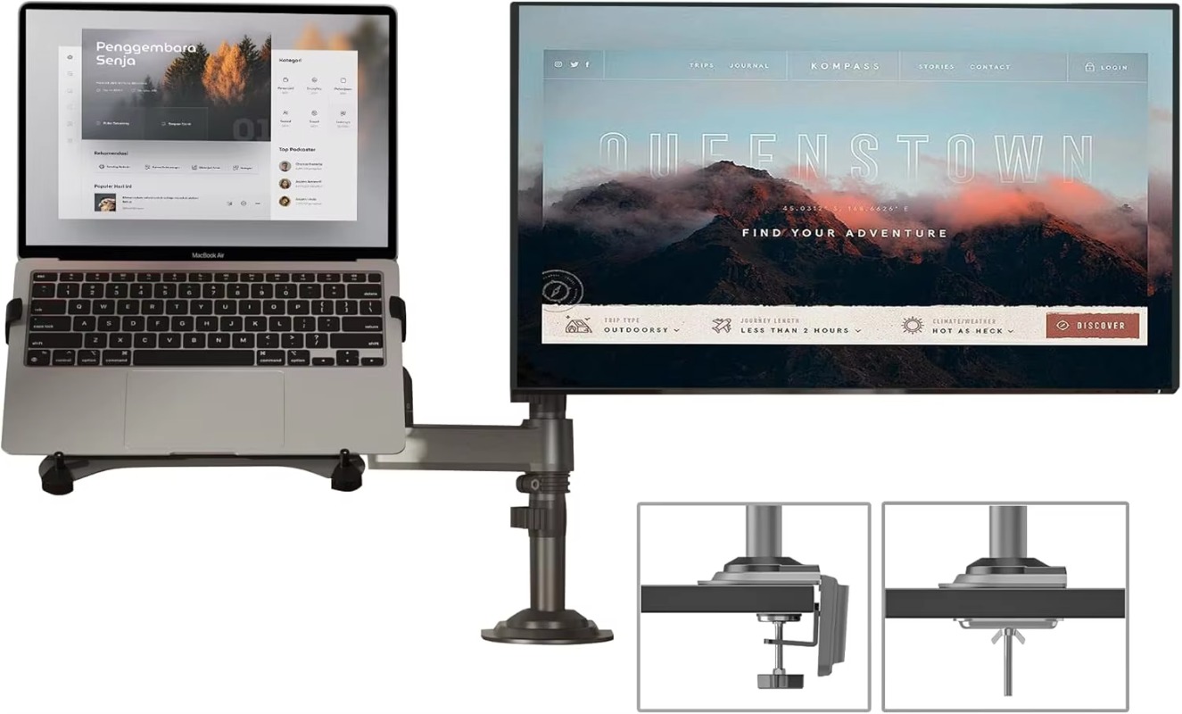 Dual Arm 2 in 1 Combo Laptop M - огляд і ціна Monitor Arm Dual