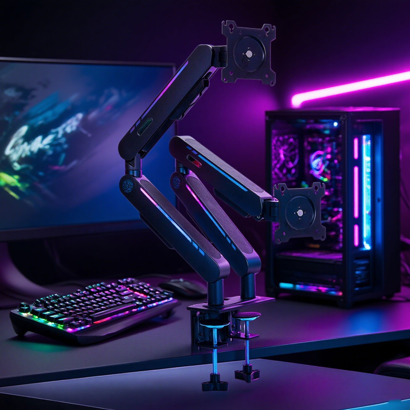 New Arrival Gas Spring Desk Mo - огляд і ціна Monitor Arm Dual