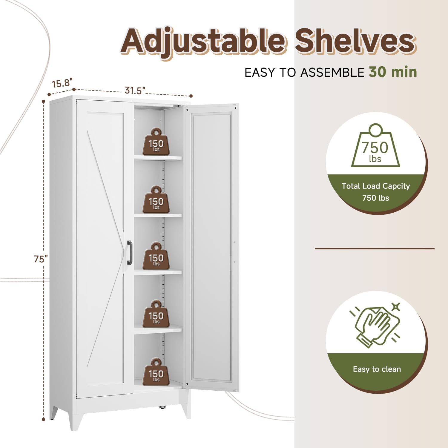 Tall Metal Storage Cabinet, Fr - огляд і ціна Home Office Kitchen