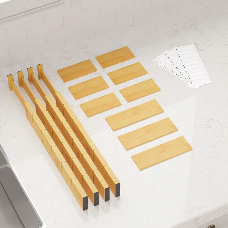 Bamboo Drawer Separators With  - огляд і ціна Home Office Kitchen