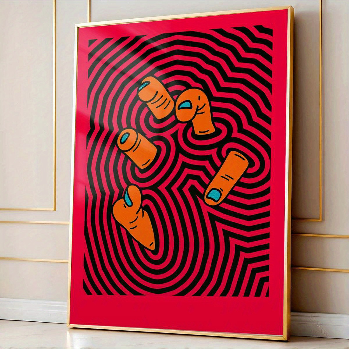 Modern Abstract Finger Art Pos - огляд і ціна Home Office Minimalist