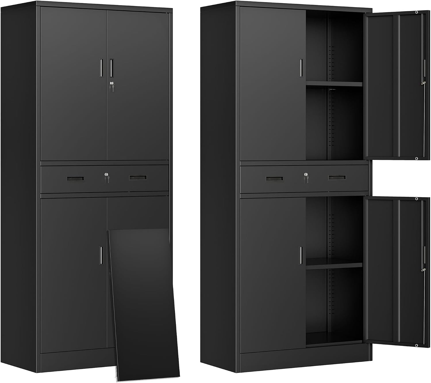 Tall Metal Storage Cabinet Wit - огляд і ціна Home Office Kitchen