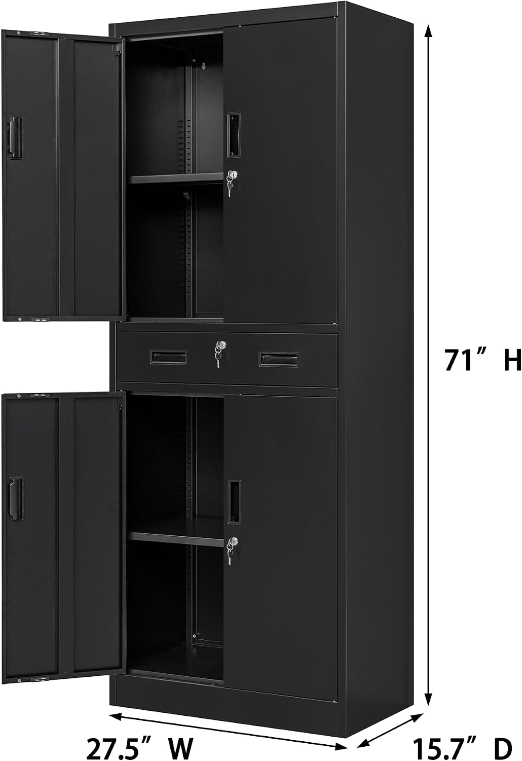 Tall Metal Storage Cabinet Wit - огляд і ціна Home Office Kitchen