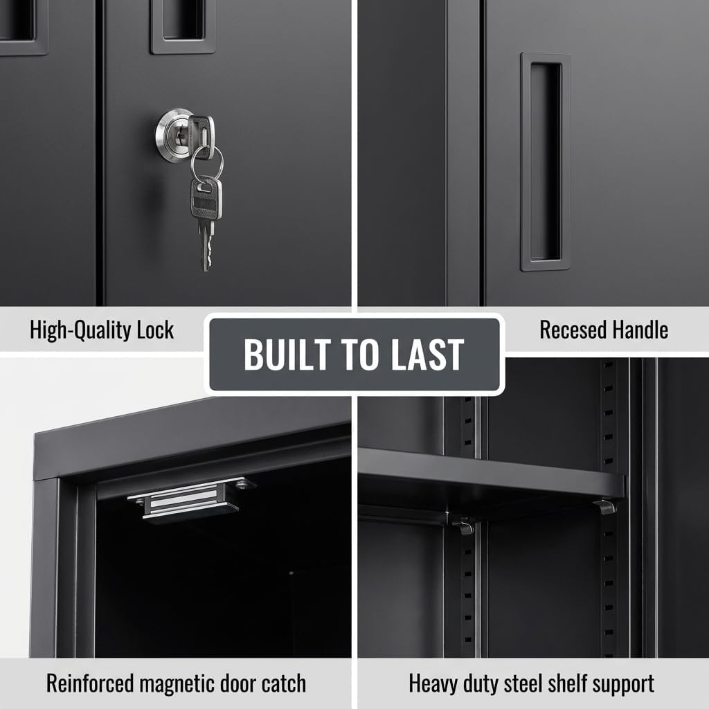 Tall Metal Storage Cabinet Wit - огляд і ціна Home Office Kitchen