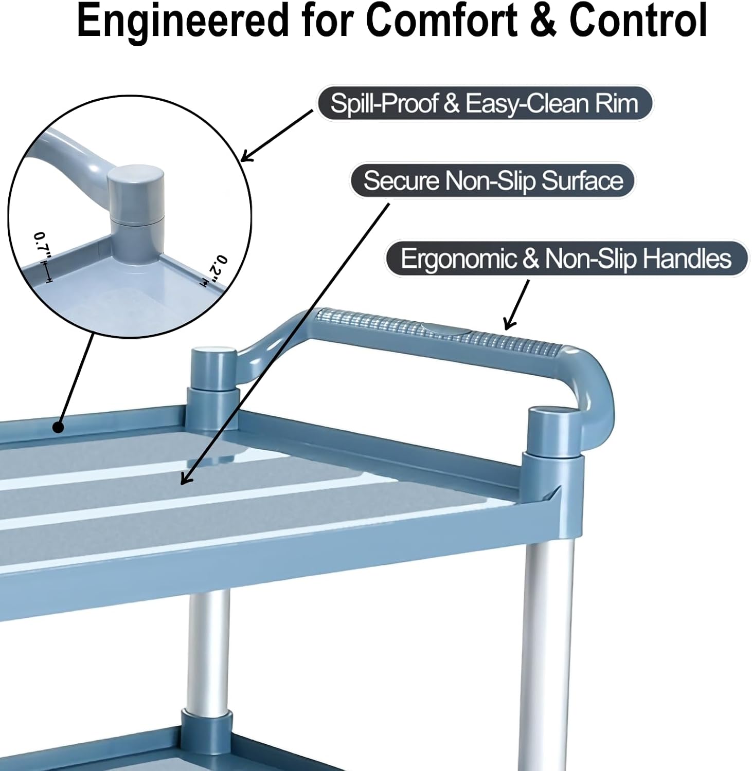 3-Tier Rolling Utility Service - огляд і ціна Home Office Kitchen