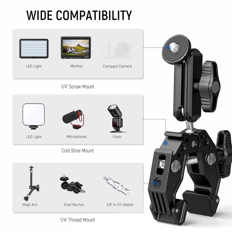 Universal Aluminum Super Clamp - огляд і ціна Monitor Arm Dual