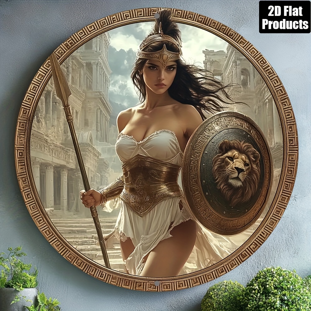 Vintage Greek Warrior Round Al - огляд і ціна Home Office Kitchen
