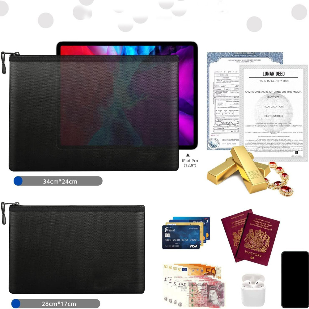 Fireproof Document Bag Waterpr - огляд і ціна Home Office Passport