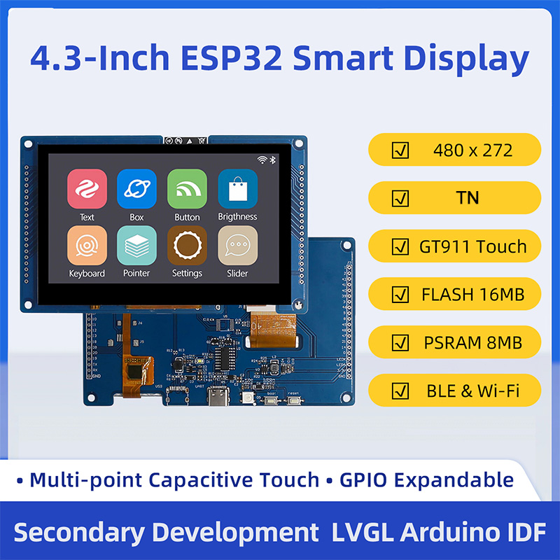 ESP32 S3 4.3 Inch 480*272 Capa - огляд і ціна Monitor Arm Dual