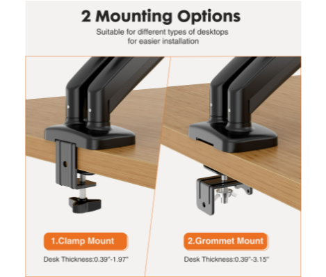 Dual Monitor Stand Arm, Gas Sp - огляд і ціна Monitor Arm Dual