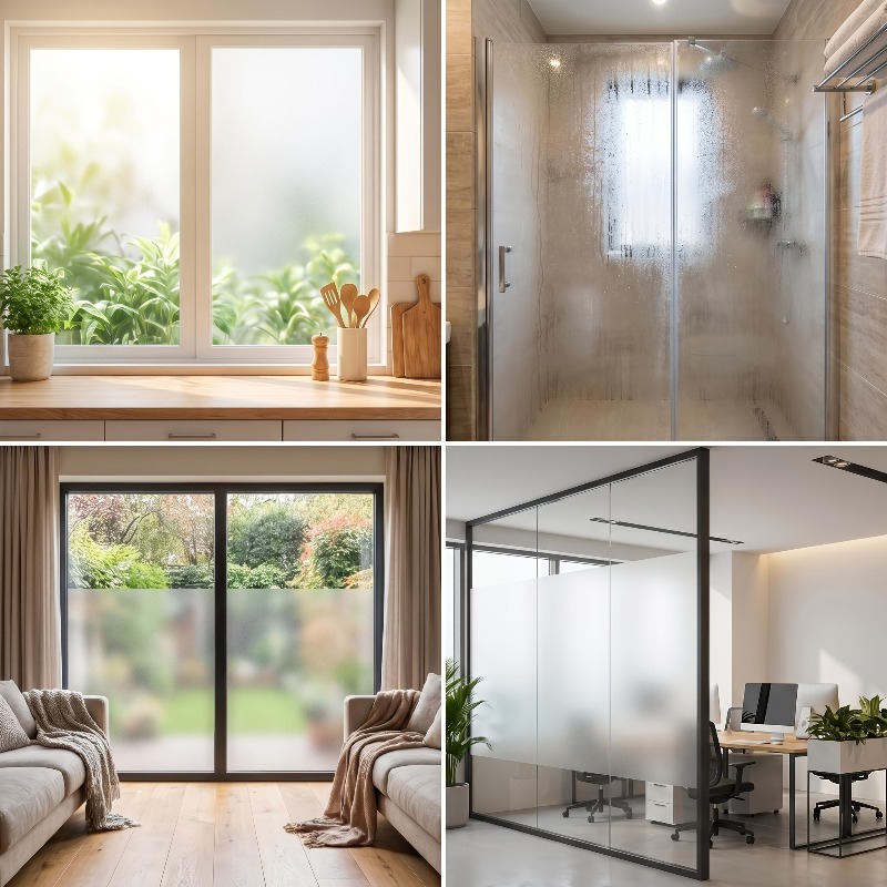 Pure White Frosted Privacy Win - огляд і ціна Home Office Kitchen